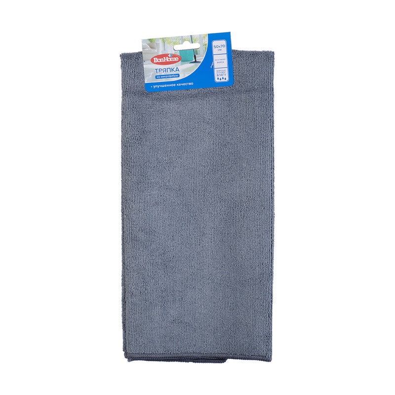 Тряпка из микрофибры, BonHome, 50х70 см, в ассортименте