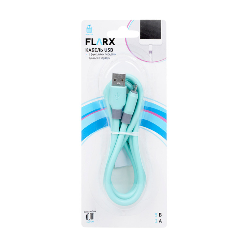 Кабель USB, FLARX, 100 см, в ассортименте