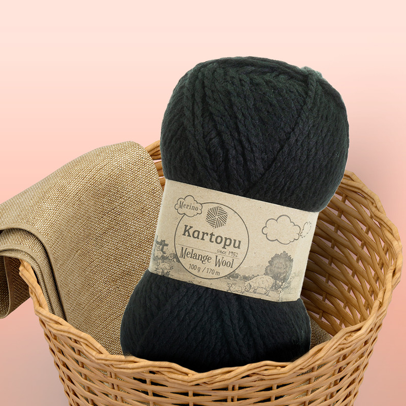 Пряжа для ручного вязания "Melange Wool", Kartopu, 100 г, 170 м, в ассортименте