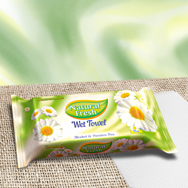 Влажные салфетки, Natural Fresh, 72 шт.