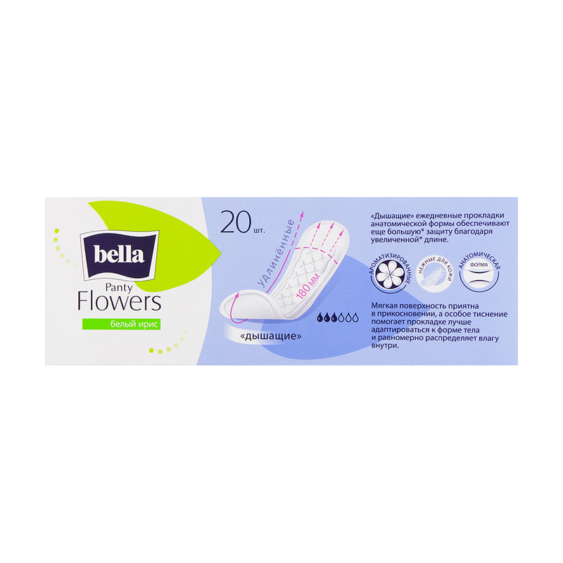 Ежедневные прокладки "Panty Flowers", Bella, 20 шт.