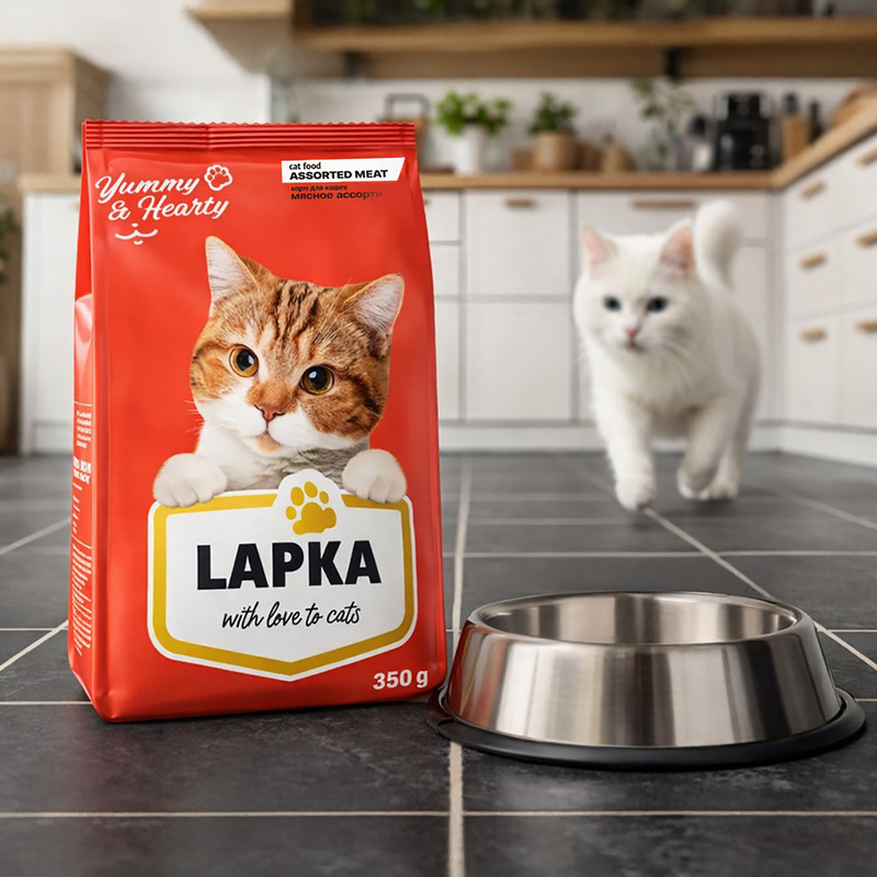 Сухой корм для кошек, LAPKA, 380 г, в ассортименте