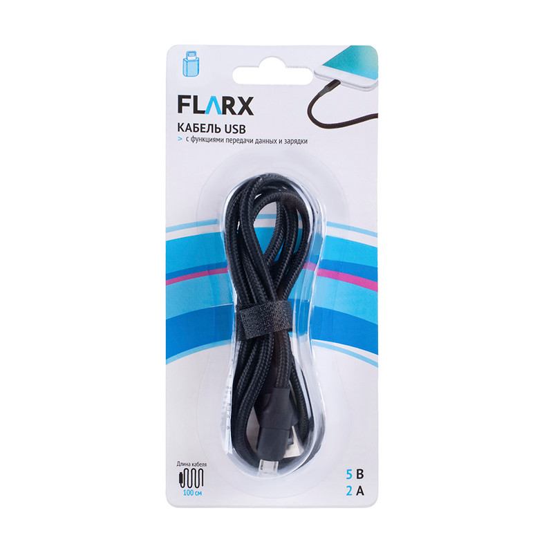Кабель USB, FLARX, 100 см, в ассортименте
