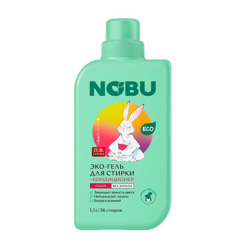 Эко-гель для стирки, Nobu, 1,1 л
