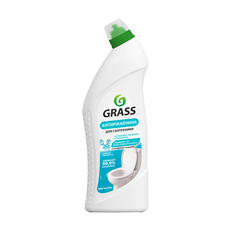 Чистящее средство для сантехники "WC-gel" Антиржавчина, GRASS, 680 мл, в ассортименте