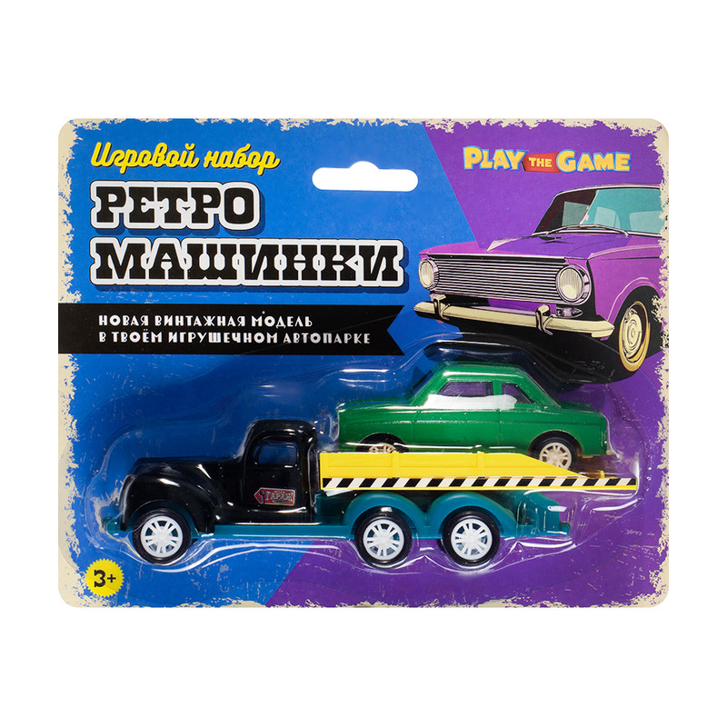 Игровой набор "Ретро-машинки", Play the Game, в ассортименте