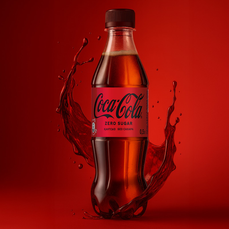 Сильногазированный напиток "Zero", Coca-Cola, без сахара, 0,5 л