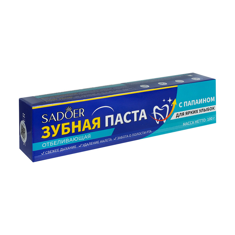 Зубная паста отбеливающая, SADOER, 100 г, в ассортименте