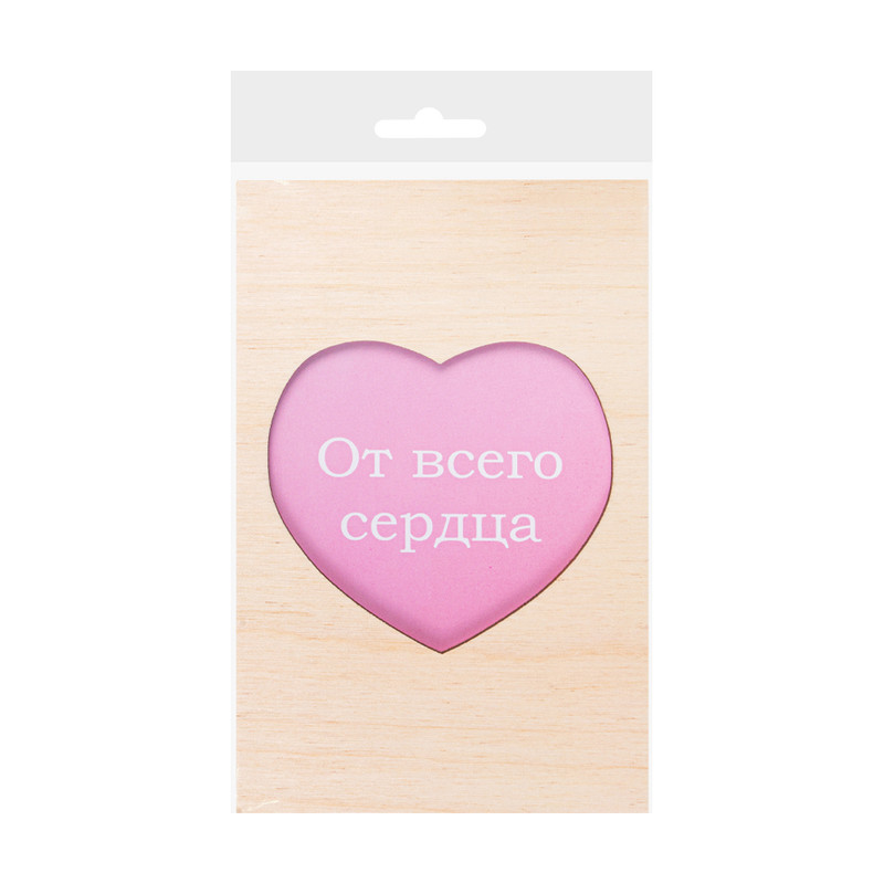 Деревянная открытка, в ассортименте