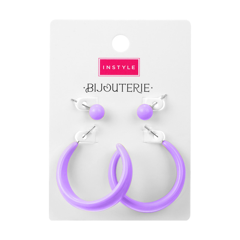 Серьги, INSTYLE, 2 пары, в ассортименте