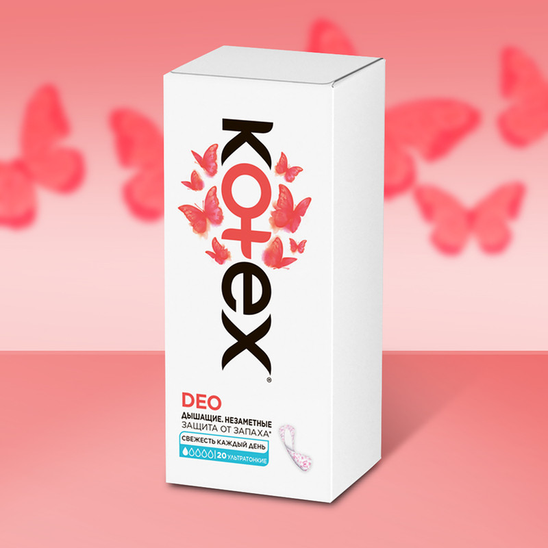 Прокладки ежедневные "Deo", Kotex, 20 шт., в ассортименте
