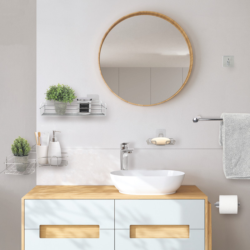 Полка металлическая угловая, Bath Republic, 26х26х6 см
