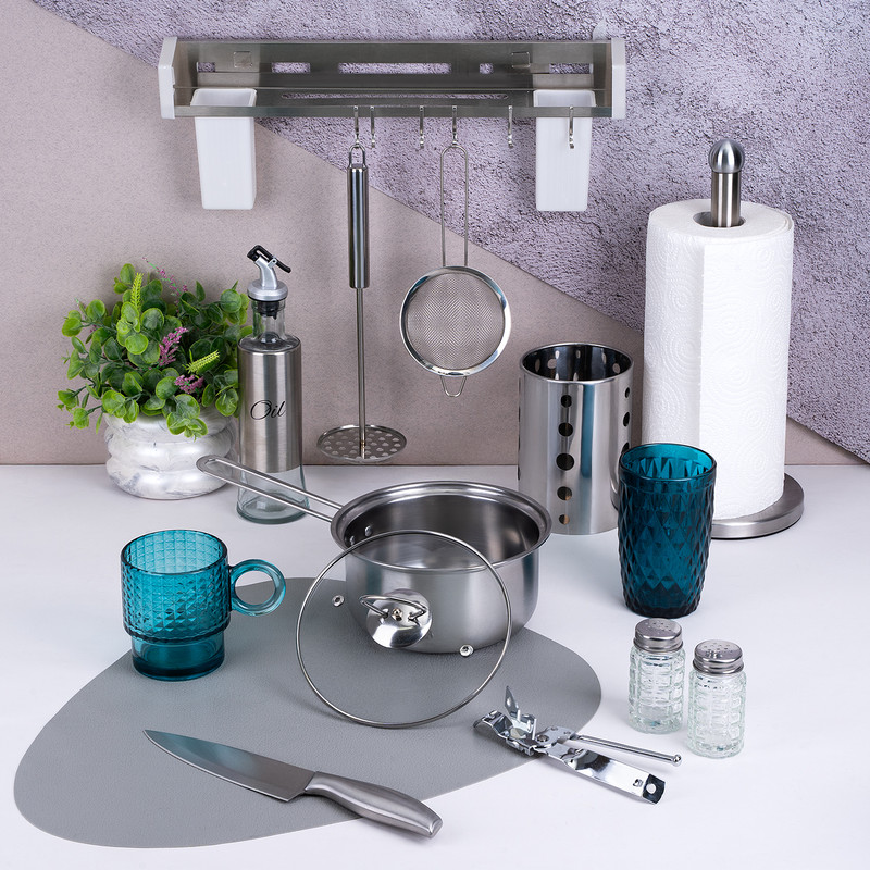 Дуршлаг с ручкой, O’Kitchen, 22х41,3 см, в ассортименте
