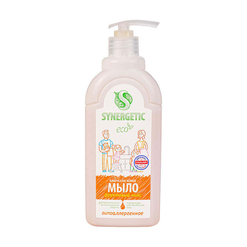 Жидкое мыло, SYNERGETIC, 0,4 л, в ассортименте