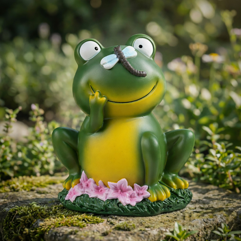Декорация садовая "Лягушка", GreenArt, 18 см, в ассортименте