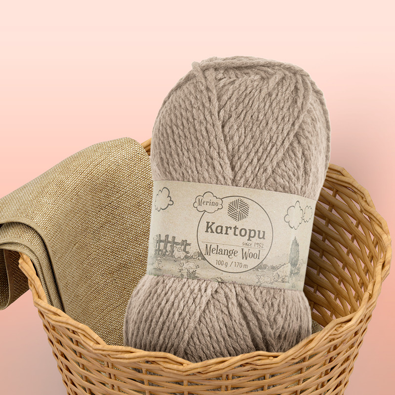 Пряжа для ручного вязания "Melange Wool", Kartopu, 100 г, 170 м, в ассортименте