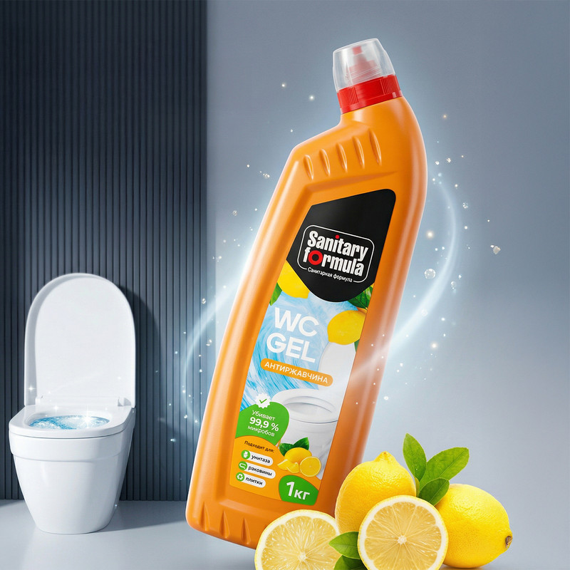 Санитарно-гигиеническое средство "WC gel", Sanitary formula, 1 кг, в ассортименте