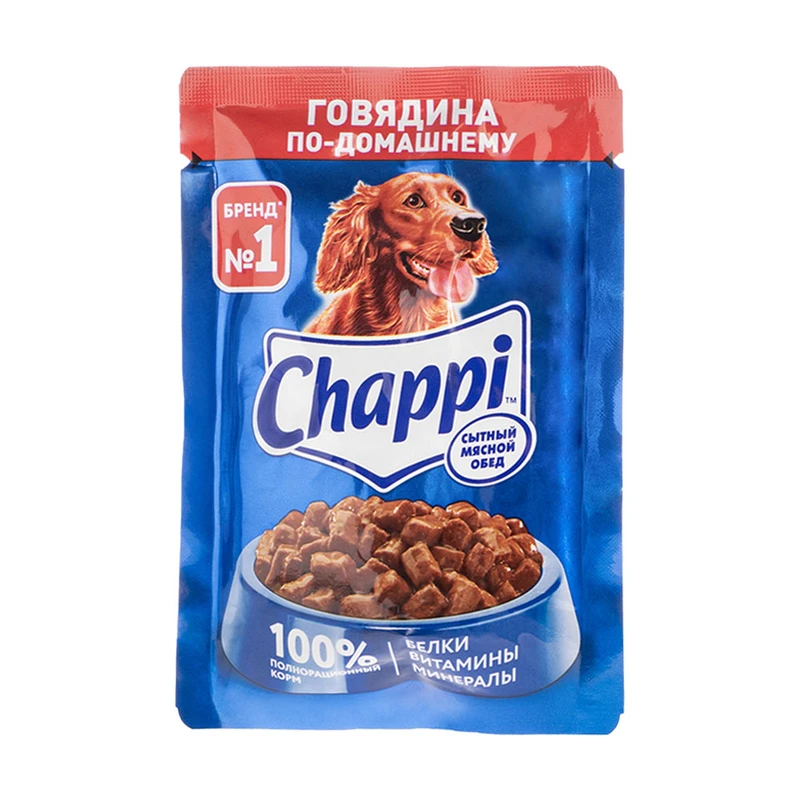 Корм "Говядина по-домашнему", Chappi, 85 г