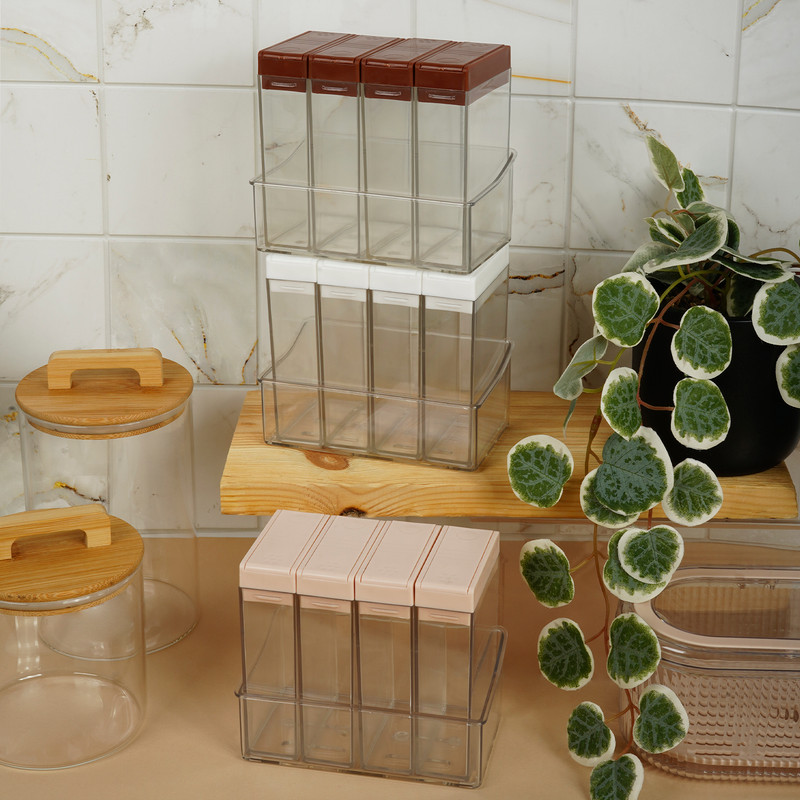 Набор банок на подставке, O’Kitchen, 160 мл, 4 шт., в ассортименте